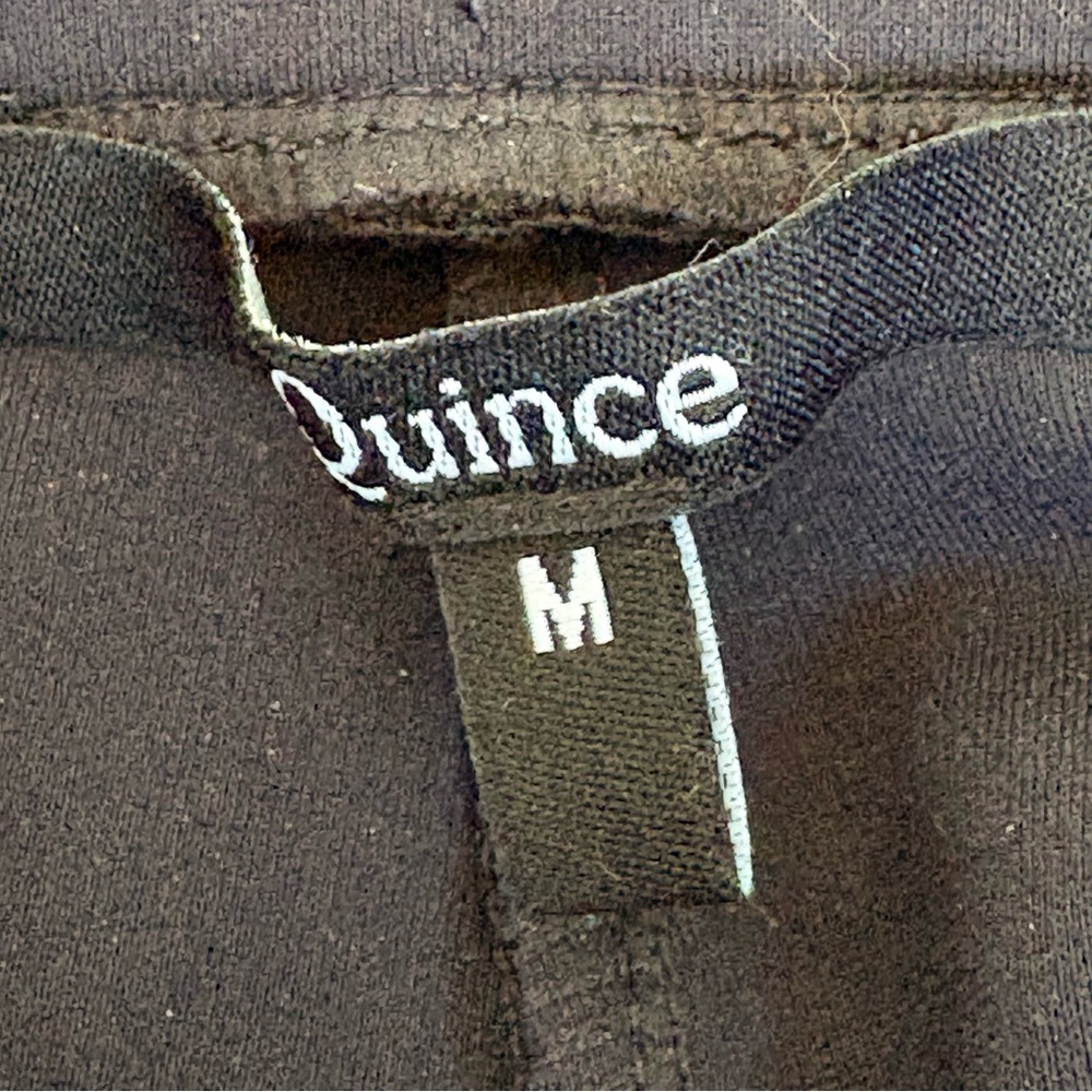 Quince Women’s Black Ponte Knit Straight Leg Pants Size Medium Work Office - Picture 7 of 8